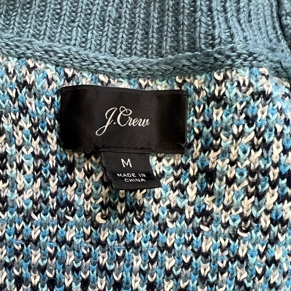 J. Crew Palm Tree Fair Isle Knit Cardigan Sweater Men's Medium - Picture 6 of 8